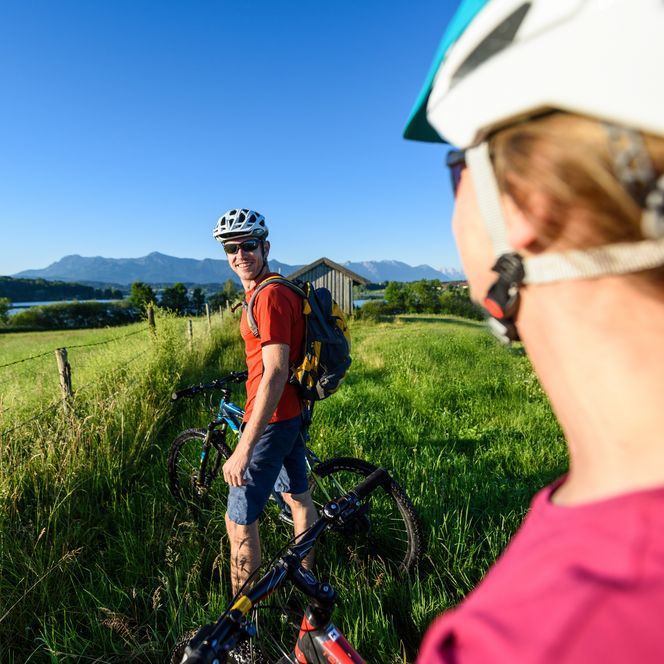 Radfahrer im Blauen Land